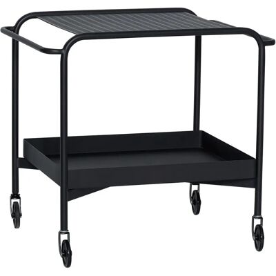 Chariot en métal noir Hübsch - 66x47xh61cm Mobilier polyvalent - Publicité Chariot en métal noir Hübsch - 66x47xh61cm Mobilier polyvalent - Publicité
