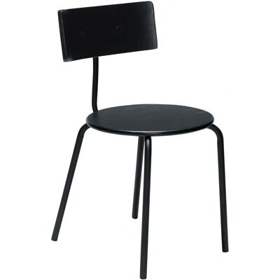 Chaise de salle à manger Koi Noir Hübsch - Design moderne minimaliste - Publicité Chaise de salle à manger Koi Noir Hübsch - Design moderne minimaliste - Publicité