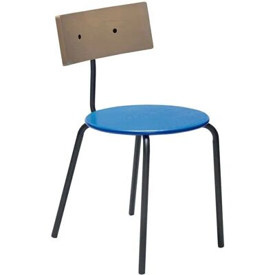 Chaise de salle à manger Koi Bleu/Marron/Noir - Chaise de salle à manger - Publicité Chaise de salle à manger Koi Bleu/Marron/Noir - Chaise de salle à manger - Publicité