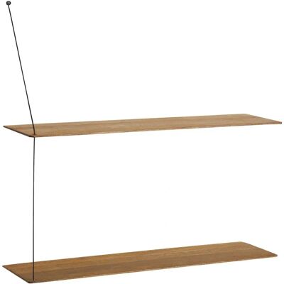 Woud Stedge Vägghylla - Rökfärgad ek - 80cm Woud Stedge Vägghylla - Rökfärgad ek - 80cm
