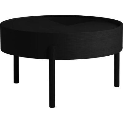 Woud Arc soffbord - Svartmålat ask - Förvaringsutrymme inuti Woud Arc soffbord - Svartmålat ask - Förvaringsutrymme inuti