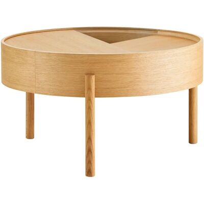 Woud - Arc soffbord - Olje-behandlad ek - Ø 66cm - H 38cm Woud - Arc soffbord - Olje-behandlad ek - Ø 66cm - H 38cm