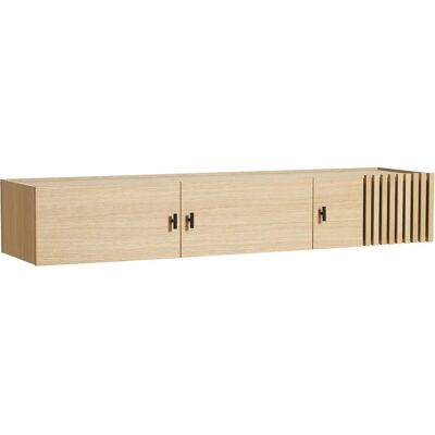 Woud Array Veggskap - Lys Eik, 150x53cm, Skandinavisk Stil Woud Array Veggskap - Lys Eik, 150x53cm, Skandinavisk Stil