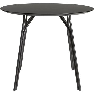 Table à manger Tree de Woud - Noir - 90cm - Design Moderne - Publicité Table à manger Tree de Woud - Noir - 90cm - Design Moderne - Publicité