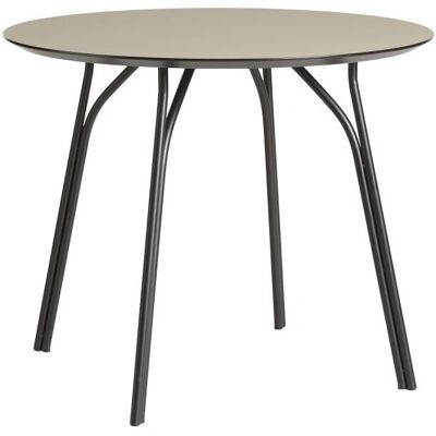 Table à manger Tree de Woud - Ø90cm, Noir et Beige - Publicité Table à manger Tree de Woud - Ø90cm, Noir et Beige - Publicité