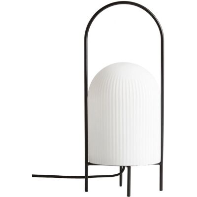 Lampe de table Ghost de Woud - Noir/Blanc, Verre opale, 38cm - Publicité Lampe de table Ghost de Woud - Noir/Blanc, Verre opale, 38cm - Publicité