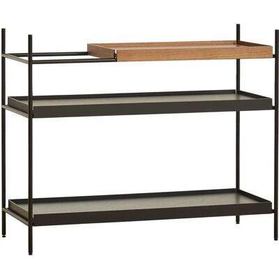 Woud - Tray Shelf Low 81x100 cm - Valnøtt/Svart - Shelf Woud - Tray Shelf Low 81x100 cm - Valnøtt/Svart - Shelf
