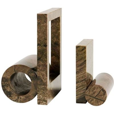 Woud Bokstöd - Marmor Brun - Skulpturell Dekoration Woud Bokstöd - Marmor Brun - Skulpturell Dekoration