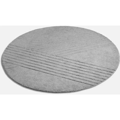 Tapis rond gris Kyoto de Woud - Fait main, Durable, Élégant - Publicité Tapis rond gris Kyoto de Woud - Fait main, Durable, Élégant - Publicité