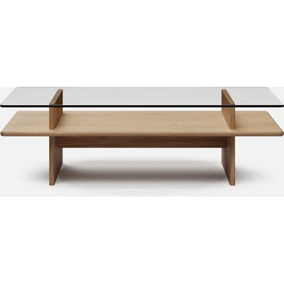 Woud - Parallel - Chêne - Verre trempé -Table basse - Publicité Woud - Parallel - Chêne - Verre trempé -Table basse - Publicité