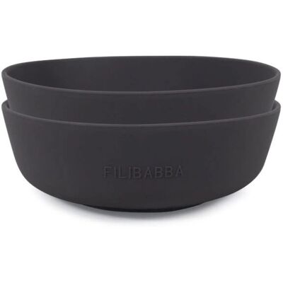 Filibabba Grauer Silikonschüssel - 2er-Pack - Kinderfreundlich & Stilvoll Filibabba Grauer Silikonschüssel - 2er-Pack - Kinderfreundlich & Stilvoll