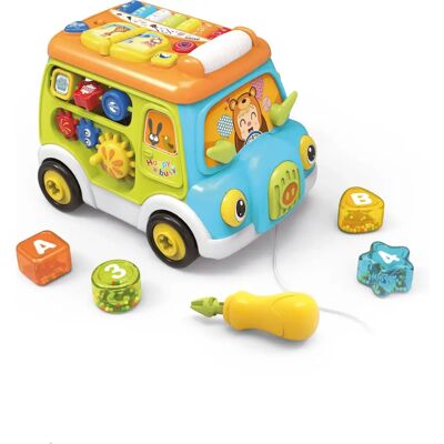 Scandinavian Baby Products Aktivitetsbuss - Flerfarget - 12x23x17cm Scandinavian Baby Products Aktivitetsbuss - Flerfarget - 12x23x17cm