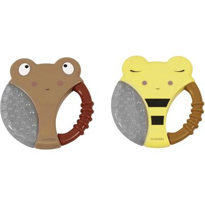Anneau de Dentition pour Bébé - Lot de 2 - Sifflet - Unisexe - Publicité Anneau de Dentition pour Bébé - Lot de 2 - Sifflet - Unisexe - Publicité
