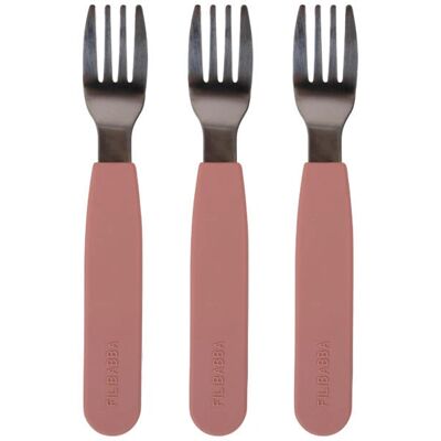 Filibabba FI-02265 Gabel - Edelstahl 3 Stück - Rose - Besteckset Filibabba FI-02265 Gabel - Edelstahl 3 Stück - Rose - Besteckset
