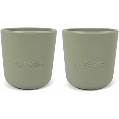 Filibabba Grön Silikonkopp-Set - 2 st Filibabba Grön Silikonkopp-Set - 2 st
