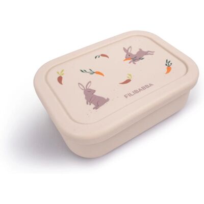 Beige Silikonde Lunchboks - Mattrygg, Delt i Tre Rom, 700ml Beige Silikonde Lunchboks - Mattrygg, Delt i Tre Rom, 700ml
