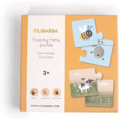 Puzzle Filibabba - Habitat Animal - 10 Pièces - Éducatif - Publicité Puzzle Filibabba - Habitat Animal - 10 Pièces - Éducatif - Publicité