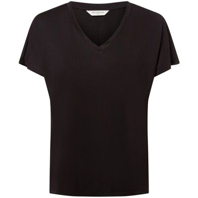 MSCH Copenhagen - Model Fenya V-Ausschnitt T-Shirt - Schwarz - Damen MSCH Copenhagen - Model Fenya V-Ausschnitt T-Shirt - Schwarz - Damen