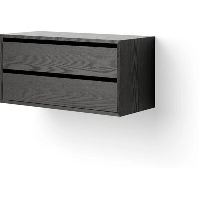 Armoire de rangement en cendre noire avec tiroirs - Meuble de rangement - Publicité Armoire de rangement en cendre noire avec tiroirs - Meuble de rangement - Publicité