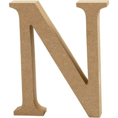 Lettre N 8cm - Décoration en Bois Lettre N 8cm - Décoration en Bois