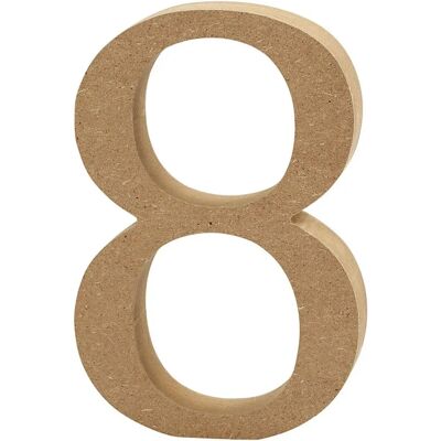 CC Hobby Holznummer 8 - Dekoratives MDF-Schild CC Hobby Holznummer 8 - Dekoratives MDF-Schild