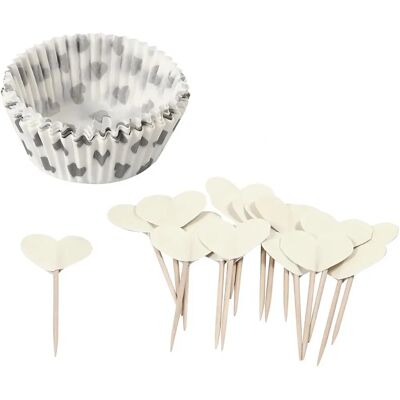 Happy Moments Cupcake Vormen en Prikkers - 24 Sets - Buiten Happy Moments Cupcake Vormen en Prikkers - 24 Sets - Buiten