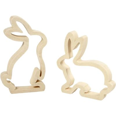 Creativ Company CCH-56433 Figurines Lapin de Pâques en Bois - Décoratif Creativ Company CCH-56433 Figurines Lapin de Pâques en Bois - Décoratif