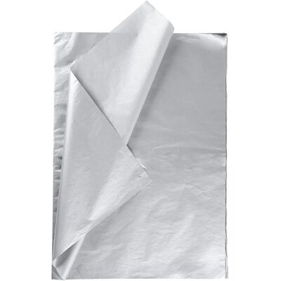 Papier de soie argenté CC Hobby - 50x70cm, 25 feuilles - Décoration et Cadeaux - Publicité Papier de soie argenté CC Hobby - 50x70cm, 25 feuilles - Décoration et Cadeaux - Publicité