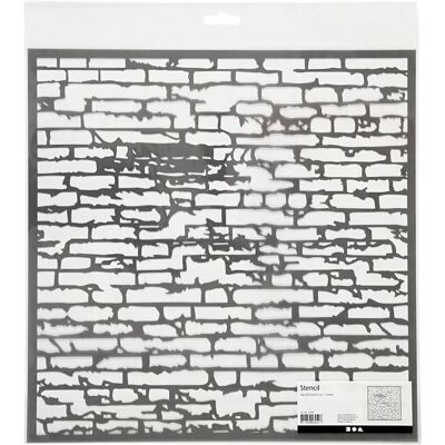 CC Hobby - Plantilla de muro de ladrillos - 30,5x30,5cm - 1 hoja CC Hobby - Plantilla de muro de ladrillos - 30,5x30,5cm - 1 hoja