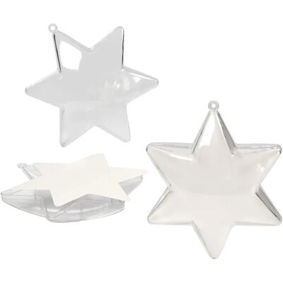 Creativ Company 52153 Ornement de Noël Étoile - Ornement de Noël - Plastique Transparent - 5 pièces - Publicité Creativ Company 52153 Ornement de Noël Étoile - Ornement de Noël - Plastique Transparent - 5 pièces - Publicité
