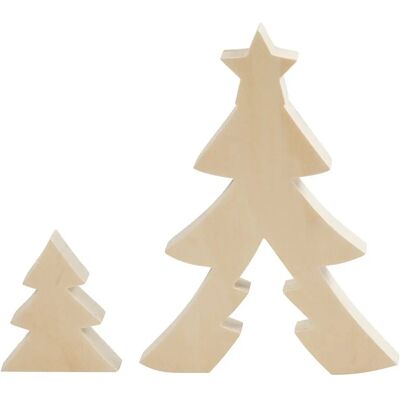 Bambola Figura 2 in 1 - alberi di Natale - compensato - 1set Bambola Figura 2 in 1 - alberi di Natale - compensato - 1set