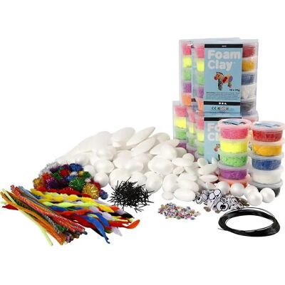 Kunsthandwerk Set mit Foam Clay - Bastelmaterial Kunsthandwerk Set mit Foam Clay - Bastelmaterial