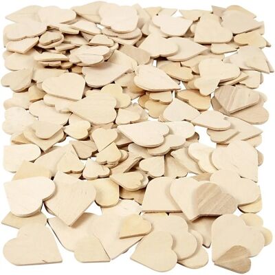 CC Hobby Cœurs en bouleau - 60 pcs - Mosaïques extérieures et fêtes CC Hobby Cœurs en bouleau - 60 pcs - Mosaïques extérieures et fêtes