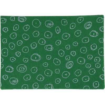CC Hobby Craft Felt - Green - Blue Glitter Circles - A4 - 10 Sheets CC Hobby Craft Felt - Green - Blue Glitter Circles - A4 - 10 Sheets
