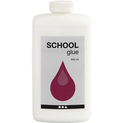 CC Hobby Skolelim - 950ml - Vandbaseret hvid lim til papir og træ CC Hobby Skolelim - 950ml - Vandbaseret hvid lim til papir og træ