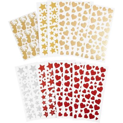 CC Hobby Glitzeraufkleber - 8 Bögen Selbstklebend - Bastelzubehör CC Hobby Glitzeraufkleber - 8 Bögen Selbstklebend - Bastelzubehör