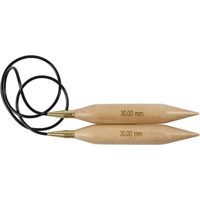 CC Hobby - Aiguille à tricoter circulaire - Taille 30, 150 cm, Bouleau CC Hobby - Aiguille à tricoter circulaire - Taille 30, 150 cm, Bouleau