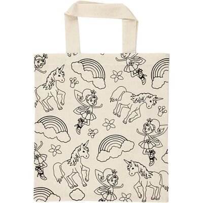 Creativ Company Sac en coton naturel avec licorne - Sac à provisions Creativ Company Sac en coton naturel avec licorne - Sac à provisions
