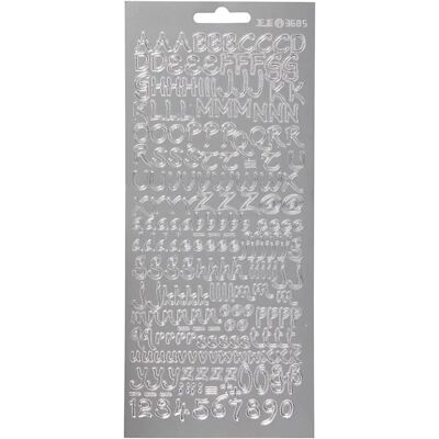 CC Hobby Ezüst Betűk Matricák - 10x23cm Lap - Öntapadós CC Hobby Ezüst Betűk Matricák - 10x23cm Lap - Öntapadós