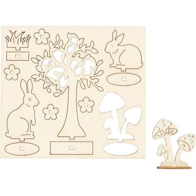 CC Hobby Selbstbaus Holzdeko - Figuren, Bäume, Kaninchen - 15,5cm CC Hobby Selbstbaus Holzdeko - Figuren, Bäume, Kaninchen - 15,5cm