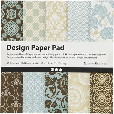 CC Hobby Papel de Diseño Azul Claro Marrón - Papel CC Hobby Papel de Diseño Azul Claro Marrón - Papel