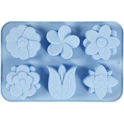 Creativ Company CCH-37135 Hellblau Blumen Silikonform - Silikon Gießform Creativ Company CCH-37135 Hellblau Blumen Silikonform - Silikon Gießform