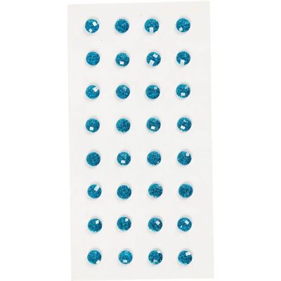 Blauwe Strassstenen - 8mm - 32 stuks - Happy Moments Blauwe Strassstenen - 8mm - 32 stuks - Happy Moments