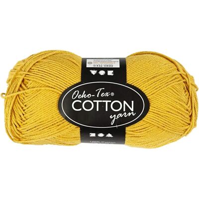 Creativ Company Bomullsull - Curry - 50g, 170m Creativ Company Bomullsull - Curry - 50g, 170m
