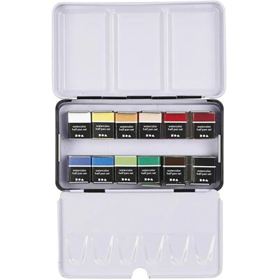 Creativ Company Art Aqua Aquarellfarben - Wasserfarben - 12 Farben - Hochpigmentiert - Lichtbeständig Creativ Company Art Aqua Aquarellfarben - Wasserfarben - 12 Farben - Hochpigmentiert - Lichtbeständig