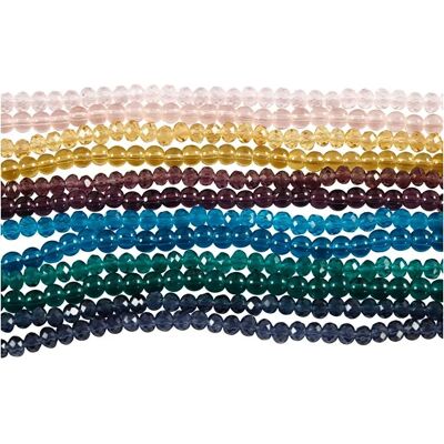 Perle in vetro e perle a facette - Mix di colori - CCH-60995 Perle in vetro e perle a facette - Mix di colori - CCH-60995