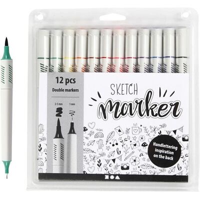 Creativ Company 37382 Marker 12 Stück Pinsel/Feinspitze Mehrfarbig Creativ Company 37382 Marker 12 Stück Pinsel/Feinspitze Mehrfarbig