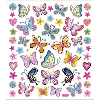 Creativ Company Autocollants - Papillons Colorés - Autocollants Creativ Company Autocollants - Papillons Colorés - Autocollants