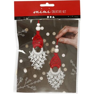 Creativ Company 977410 Ornement de Noël - Rouge, Blanc, 2 pcs Creativ Company 977410 Ornement de Noël - Rouge, Blanc, 2 pcs