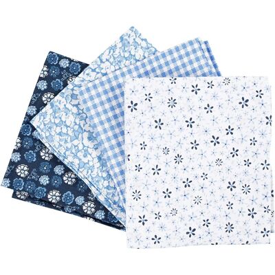 Creativ Company 441835 Blau Patchwork Stoff - Stoff Creativ Company 441835 Blau Patchwork Stoff - Stoff